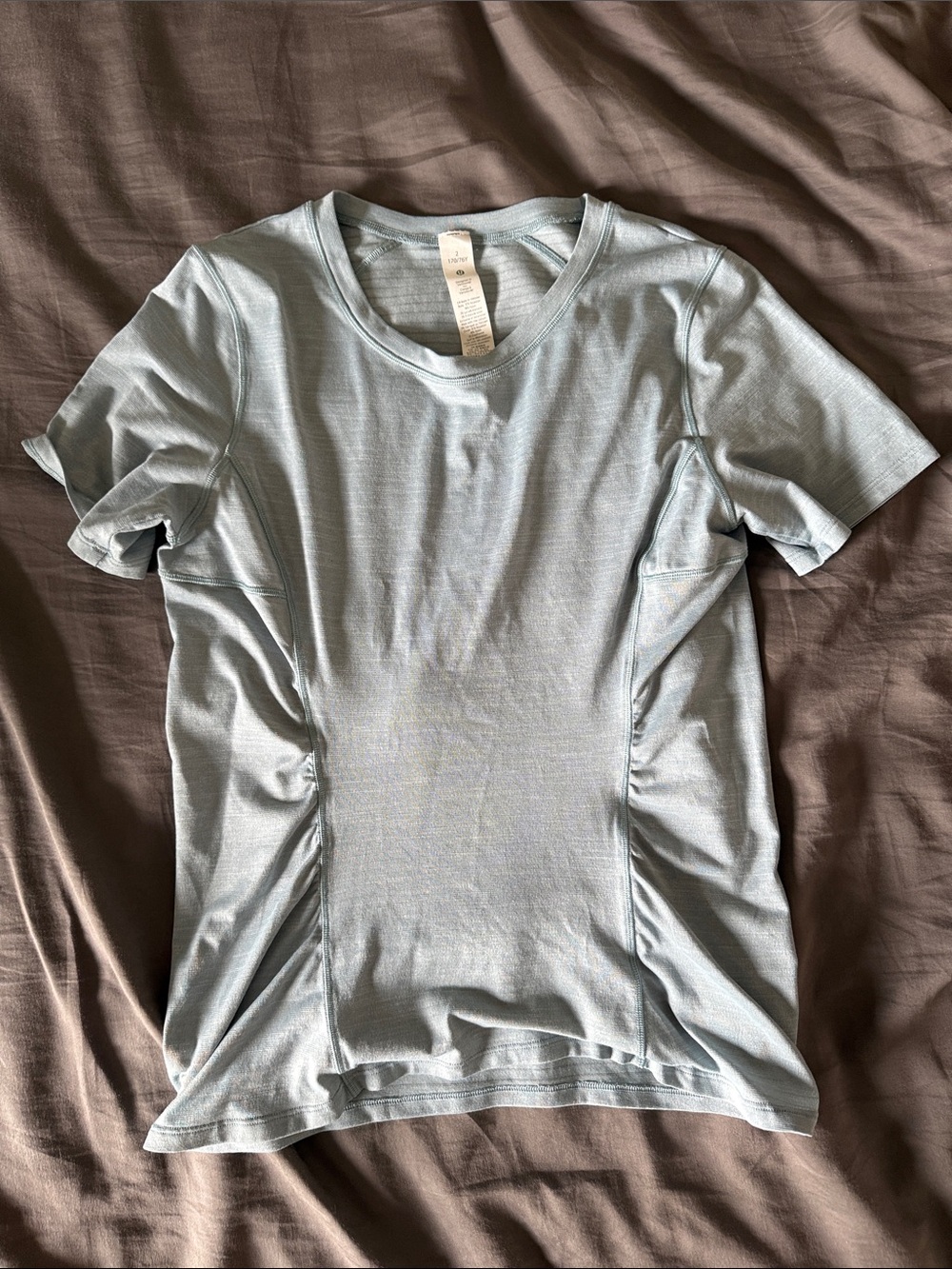 lululemon athletica Light Blue Short Sleeve Performance Tee